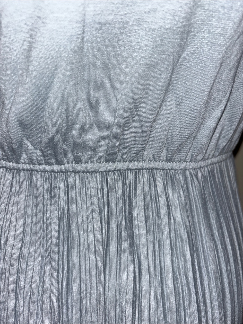 OAK + FORT Sleeveless Square-Neck Light Gray Midi Dress - Picture 7 of 11
